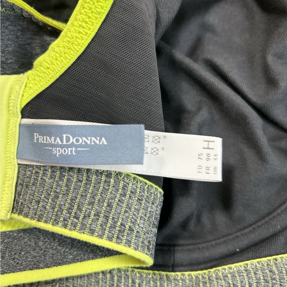 Prima Donna gray and Neon Sports Bra - Picture 5 of 5